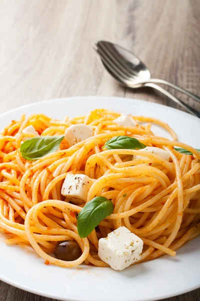 Spaghetti with tomato sauce — Stock Photo, Image