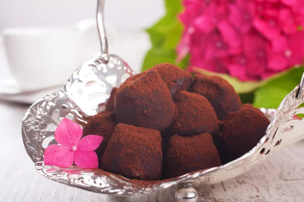 Trufle czekoladowe cukierki — Zdjęcie stockowe