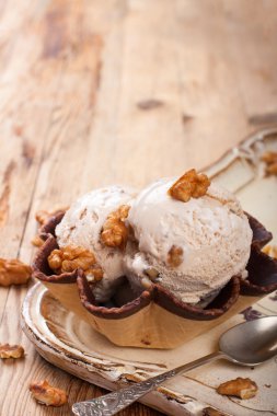 Taze somun dondurma waffle Kupası