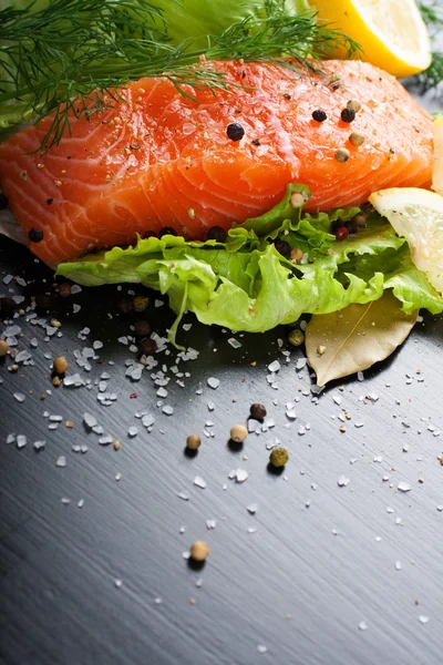 Delicious salmon fillet, rich in omega 3 oil — Stock Photo, Image