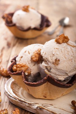 Taze somun dondurma waffle Kupası