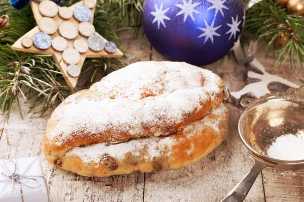 Traditional Christmas Stollen — Stock Photo, Image