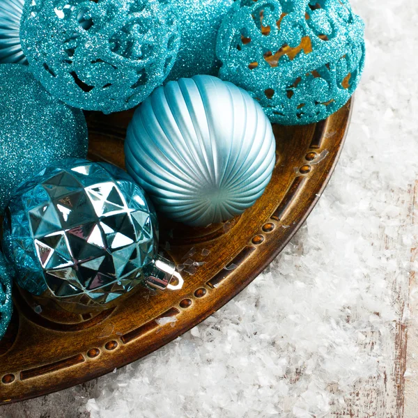 Decoración de Navidad en caja de madera . —  Fotos de Stock