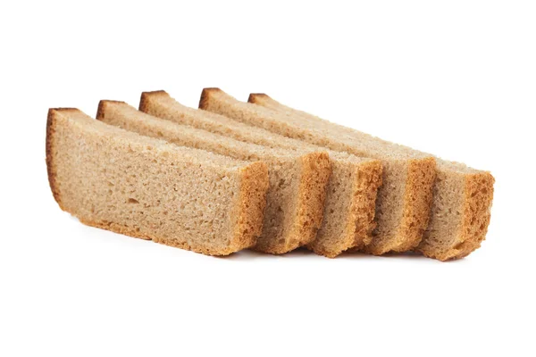 Пять ломтиков ржаного хлеба — стоковое фото