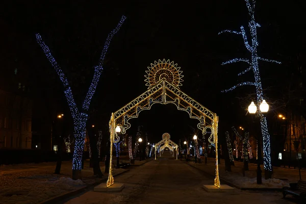 LED light arches in Moscow — Stock Photo, Image