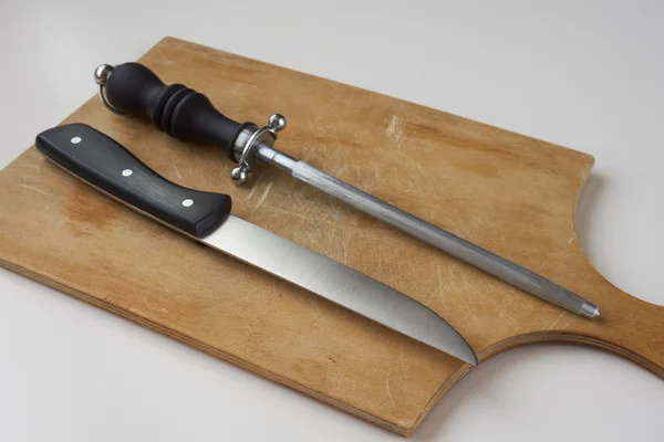 Cuchillo y sacapuntas — Foto de Stock