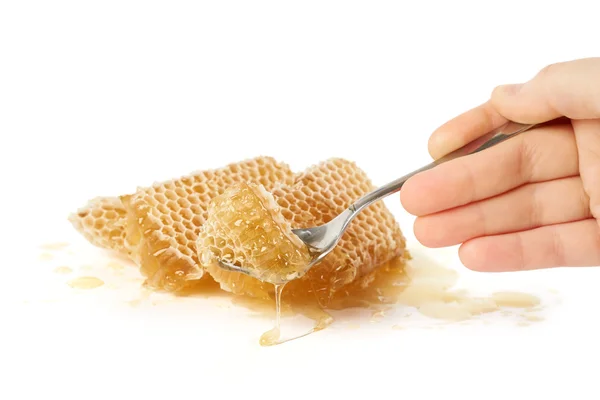 Tomando un pedazo de miel — Foto de Stock