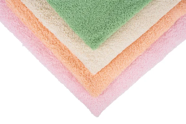 Four colors towels — Stock Photo, Image