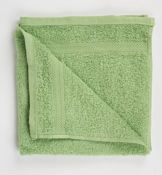 Green terry towel — Stock Photo, Image