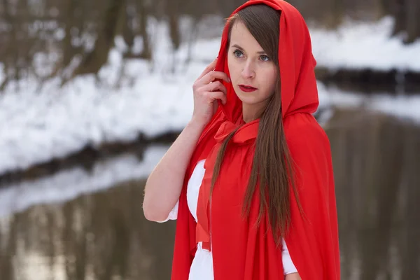 Girl in red — Stock Photo, Image