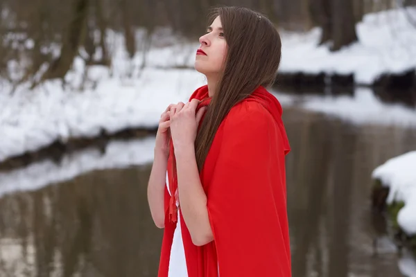 Girl in red — Stock Photo, Image