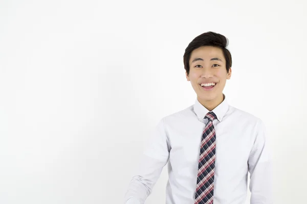 Hombre de negocios asiático con camisa blanca — Foto de Stock