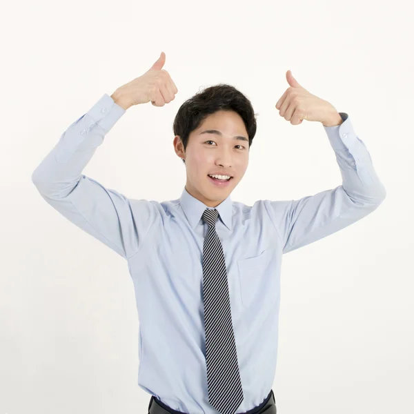 Success businessman thumb up — Stock Photo, Image