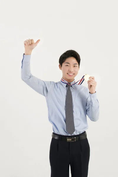 Vencedor da Medalha de Ouro — Fotografia de Stock