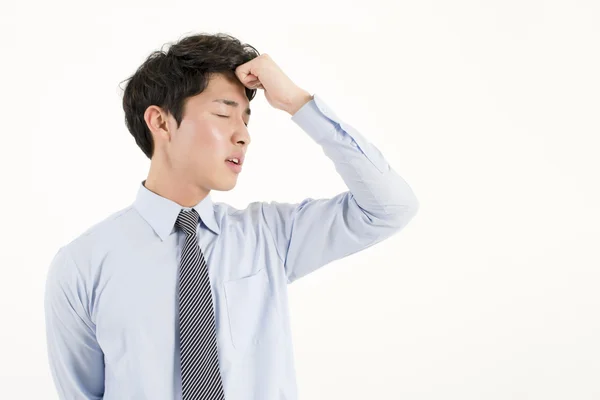 Stressed Asiático empresário — Fotografia de Stock