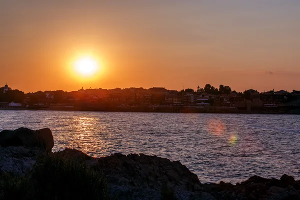 Морський краєвид захід сонця — стокове фото