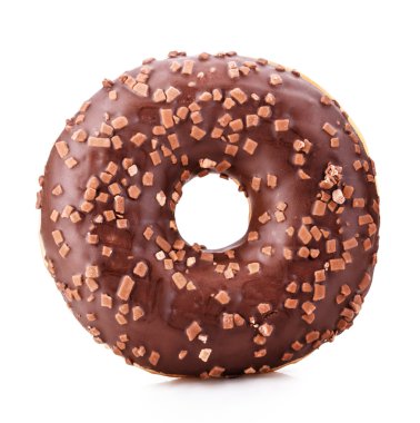 çörek üzerinde beyaz izole