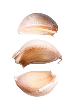 Sarımsak beyaza izole edilmiş 