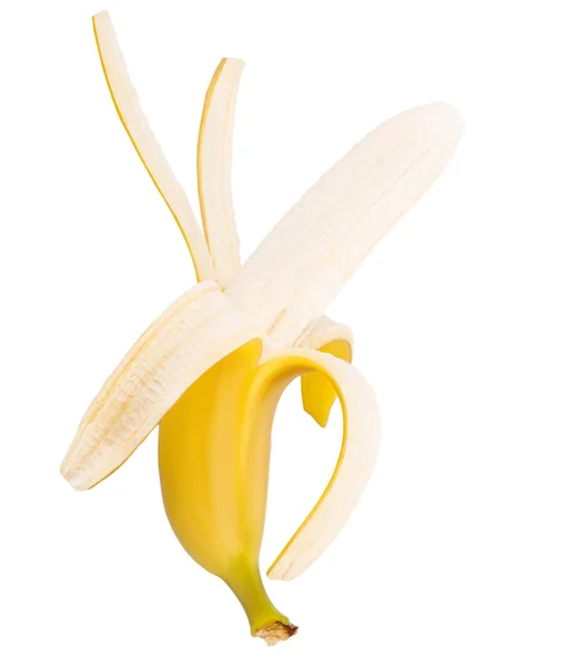 Banana isolata su sfondo bianco — Foto Stock