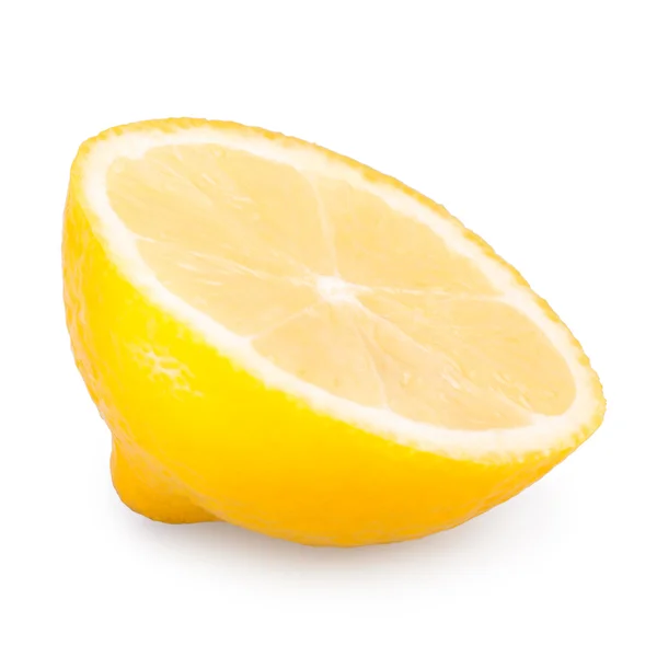 Citron tranché isolé sur blanc — Photo