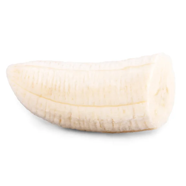 Банановый ломтик на белом фоне — стоковое фото