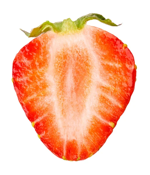 Fragole tritate isolate su fondo bianco — Foto Stock