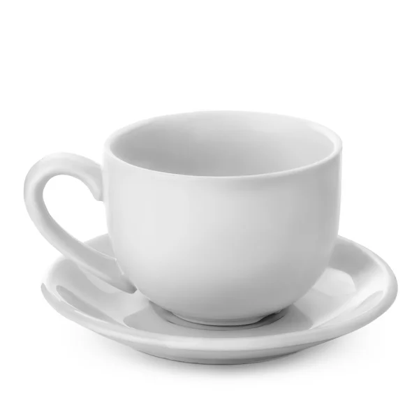 White cup isolated on white — Stock Photo, Image