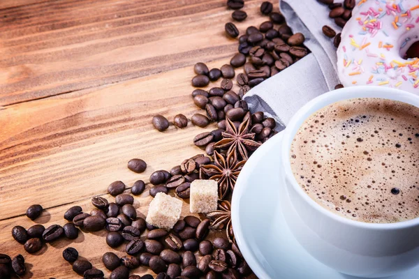 Coffee  beans donut — Stock Photo, Image