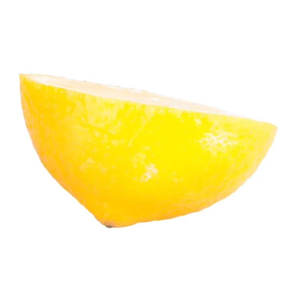 Citron tranché isolé sur blanc — Photo