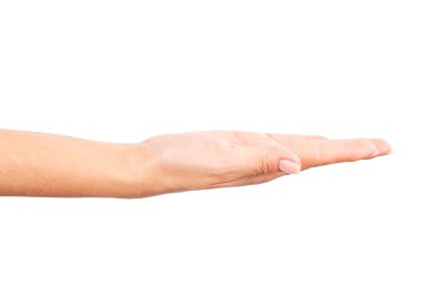 Beyaz arkaplanda el izole