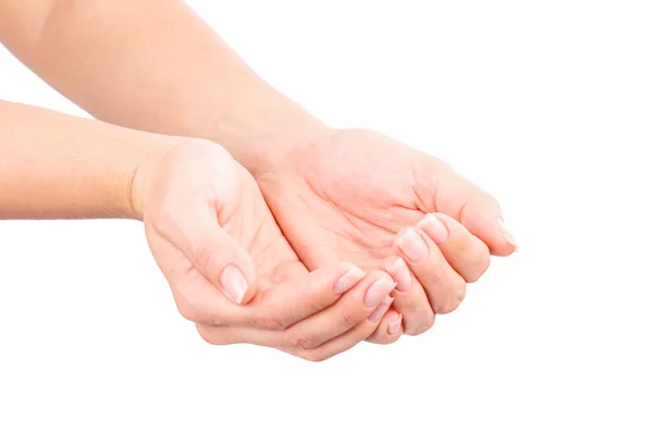 Hand isolated on a white background — Stock Photo, Image