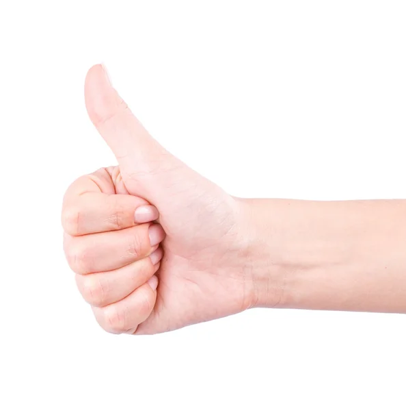 Thumb up isolated on white background — Stock Photo, Image