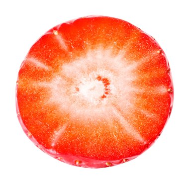 dilimlenmiş çilek izole