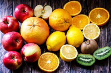 portakal, limon, meyve, kivi, elma