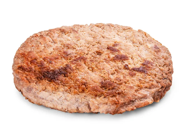 Kotelet Hamburger geïsoleerd op een witte achtergrond — Stockfoto