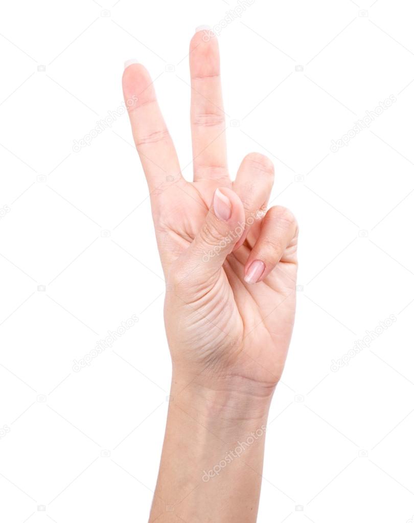 Hand isolated on a white background