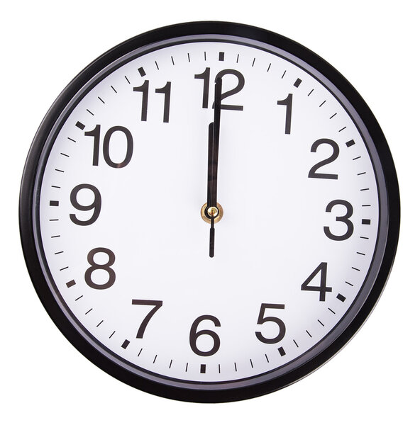 Clock on white