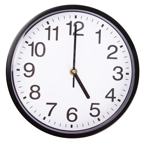 Clock on white