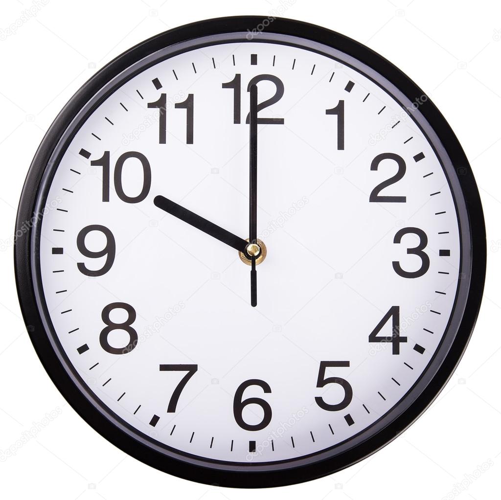 Clock on white