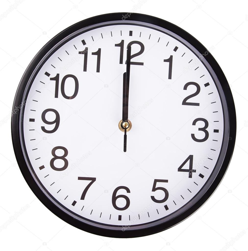 Clock on white