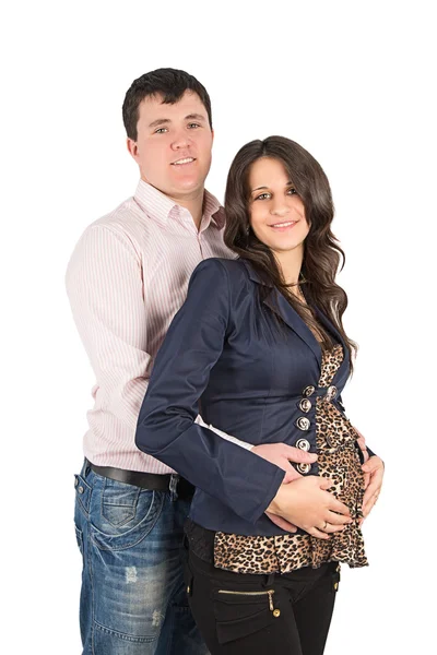 Amour de couple enceinte — Photo