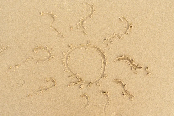 Beach sand sun sign — Stock Photo, Image
