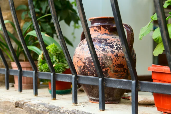 Pot balcony flowerpot — Stock Photo, Image