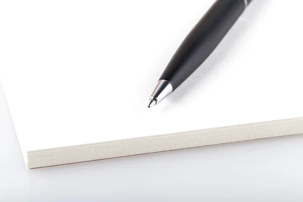 Open notepad pen — Stock Photo, Image