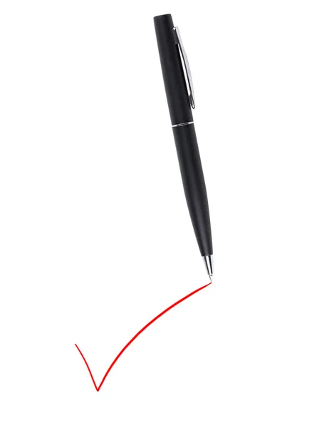 Segno di spunta penna — Foto Stock