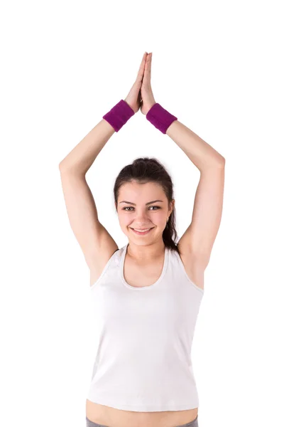 Donna loto yoga — Foto Stock