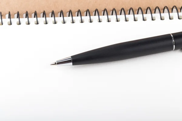 Open notepad pen — Stock Photo, Image