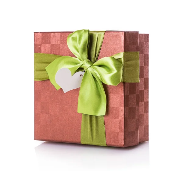 Gift box green red — Stock Photo, Image