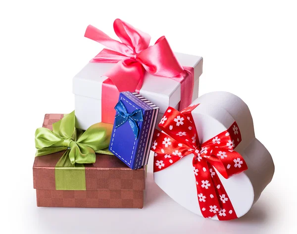 Gift box green red — Stock Photo, Image