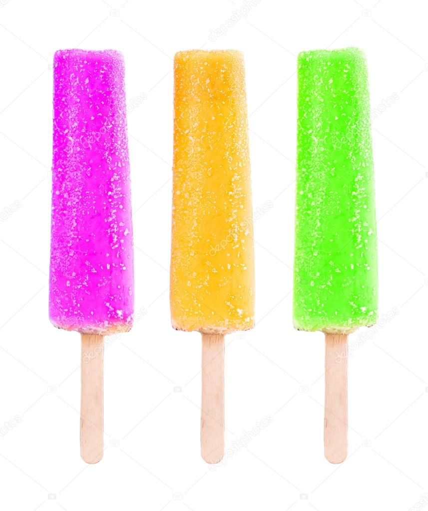 red green yellow ice cream stick